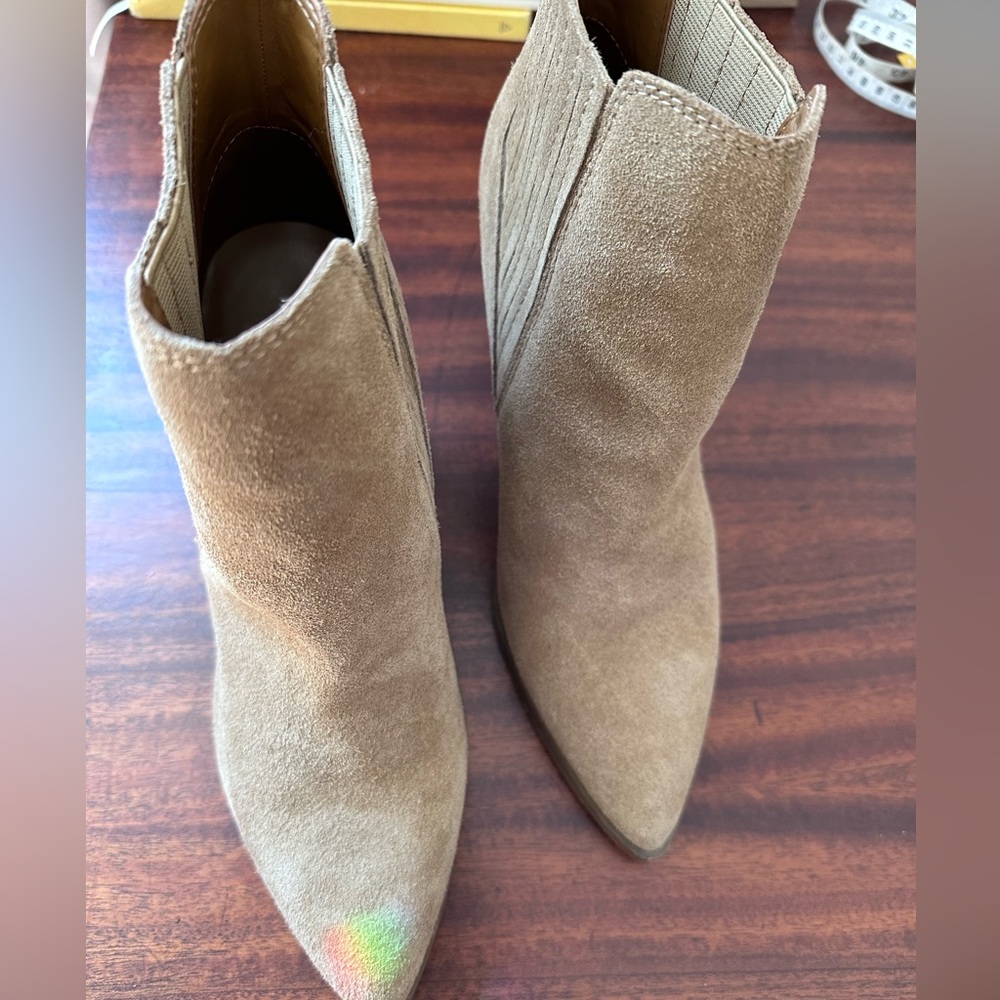 Marc Fisher Tan Suede Booties